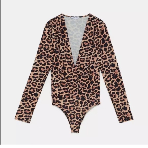 Zara limited edition animal print bodysuit top - Picture 6 of 8